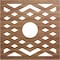 Ekena Millwork Chevron Wood Fretwork Pierced Ceiling Medallion, Walnut, 34"OD x 8 3/4"ID x 3/8"T CMWP34X34X0375CHWA - alternate 1